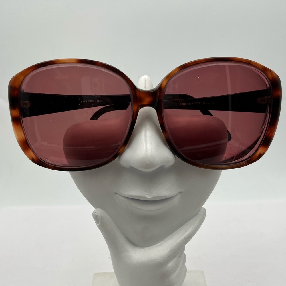 Vintage Sovereign Tortoise Oval Sunglasses Frames Contrasts
